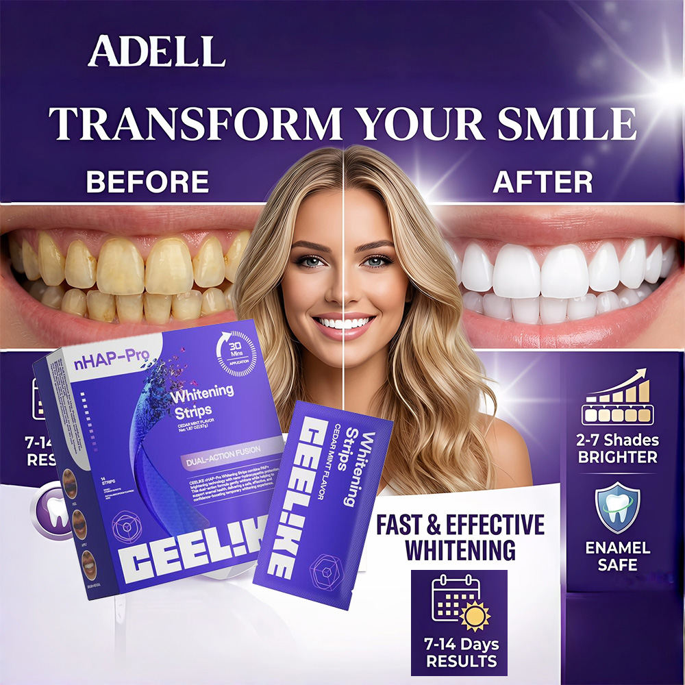 Teeth Whitening Retainer - Purple Teeth Whitening Strips 14pcs Enamel