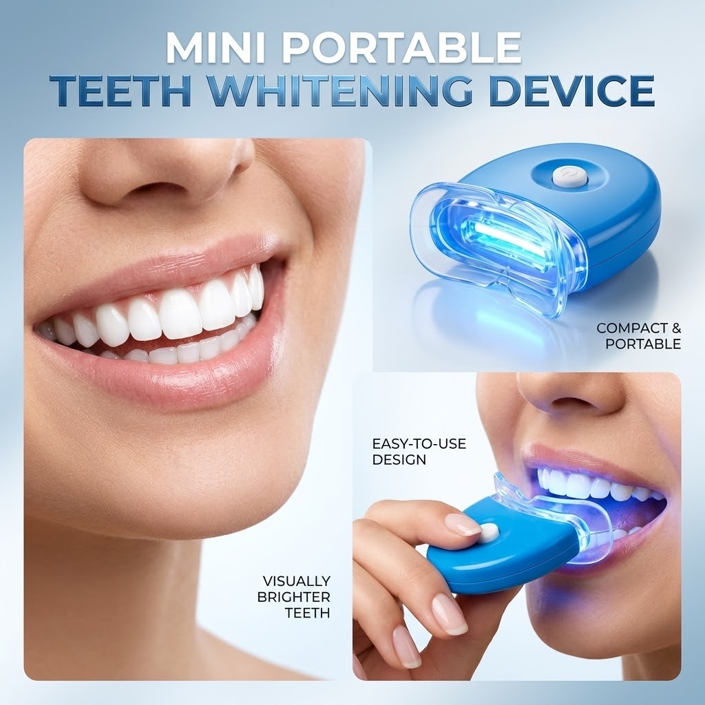 Teeth Whitening Kit At Home - Wireless Cold LED Blue Light Teeth