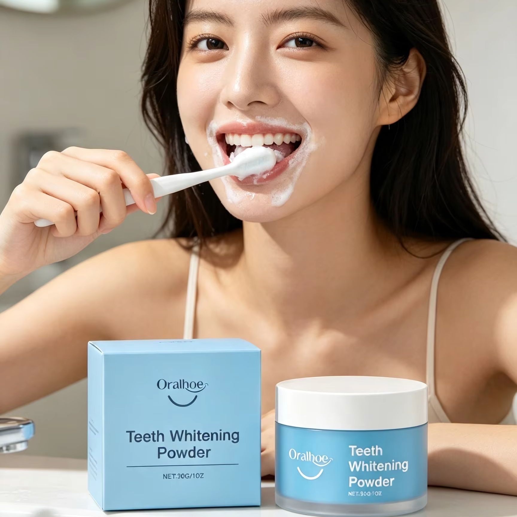 Teeth Whitening Ai - Oralhoe Tooth Powder for Brushing Teeth