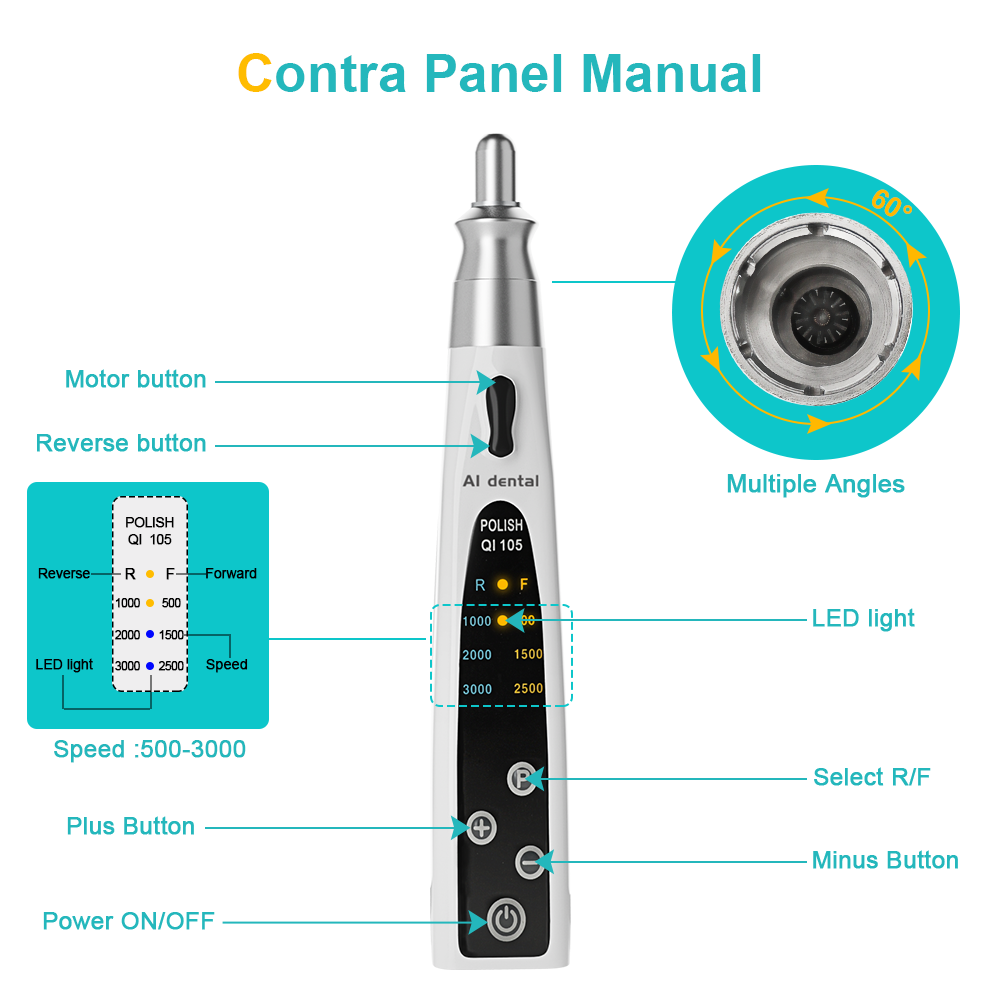 Teeth Whitening Ai - AI-PA-F4/P4 Dental Electric Oral Care Prophy