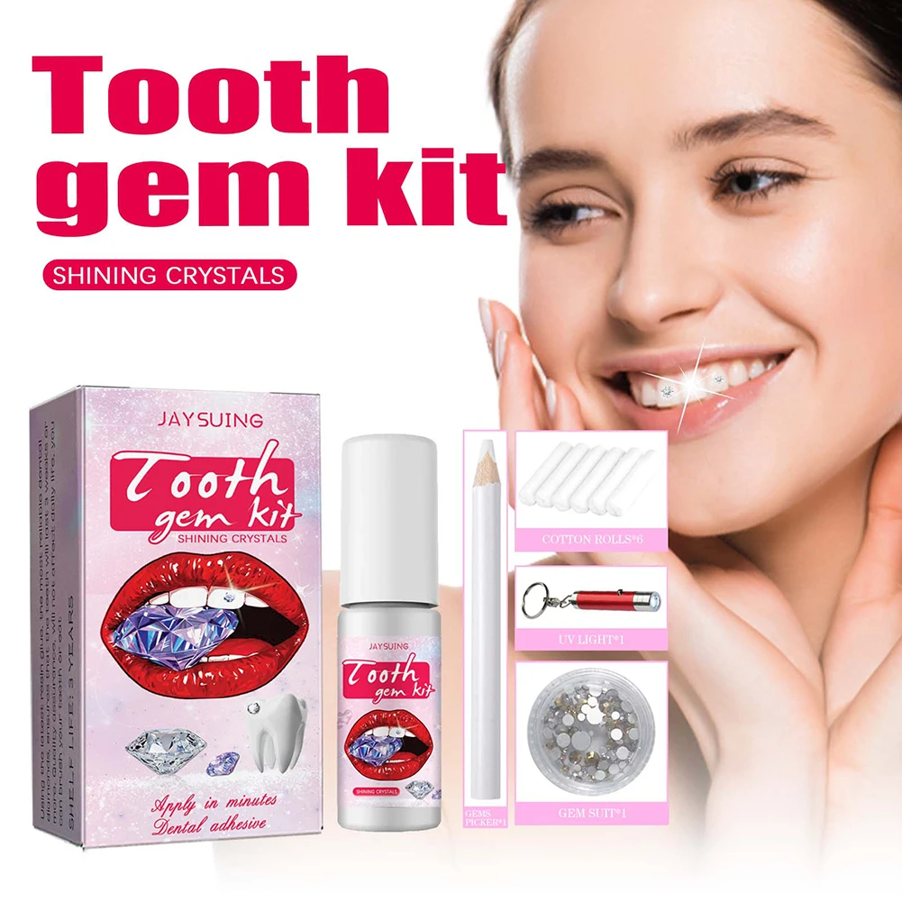 Teeth Whitening Kit At Home - DIY Tooth Gems Kit with Crystals