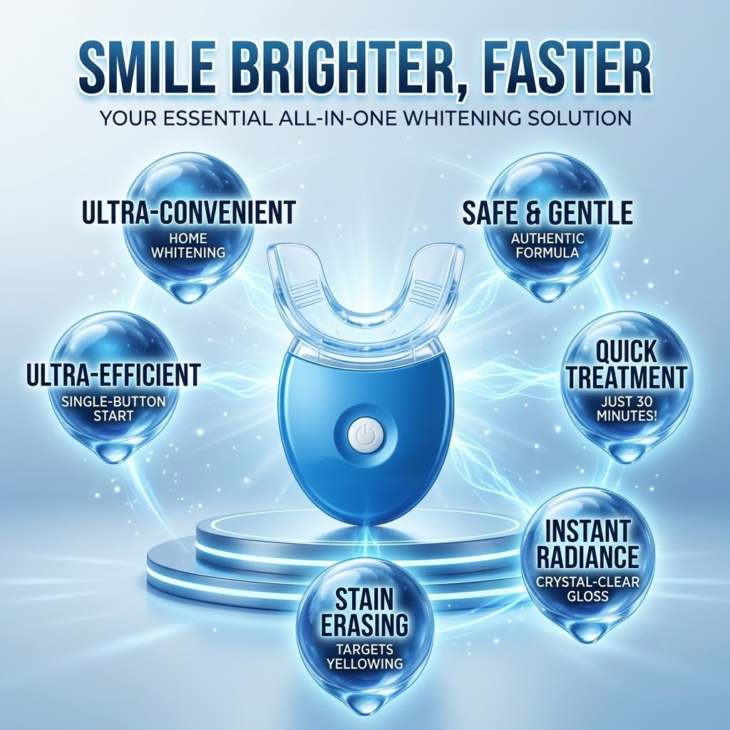 Wireless Cold LED Blue Light T - огляд і ціна Teeth Whitening Kit At Home