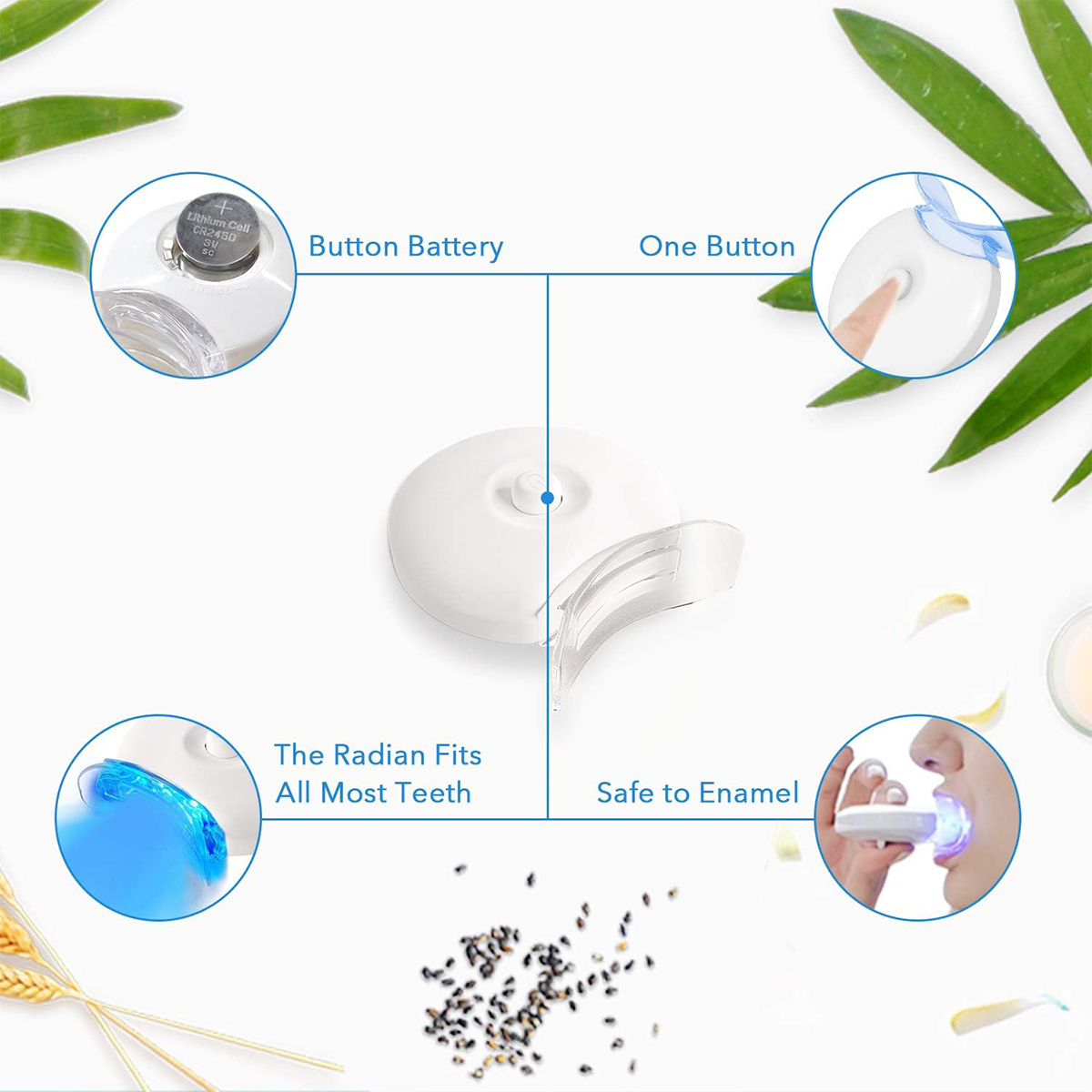 Teeth Whitening Kit - 5X LED L - огляд і ціна Teeth Whitening Kit At Home